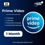 Amazon Prime Video Subscription 1 Month 1 Screen