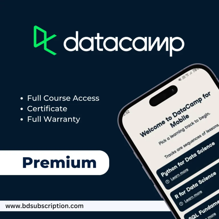 DataCamp Premium Subscription Bangladesh, DataCamp price in Bangladesh, Buy DataCamp BD, DataCamp Personal Account BD, DataCamp Premium Access Bangladesh, DataCamp Certificate Bangladesh, DataCamp courses BD Subscription, DataCamp subscription upgrade BD, DataCamp learning platform Bangladesh, DataCamp premium warranty BD