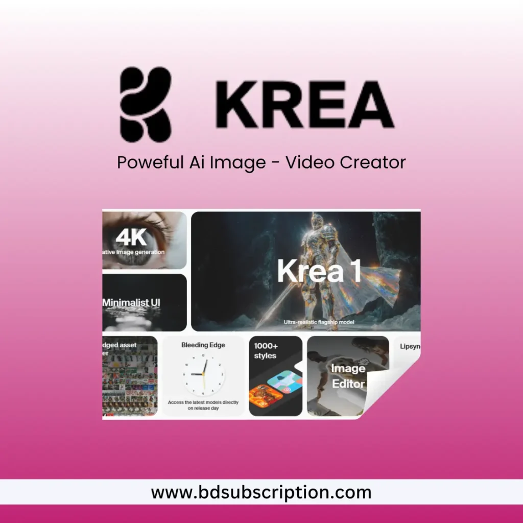 Krea ai Premium Subscription Plan in Bangladesh
