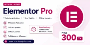 Buy Elementor Pro plugin subscription in bangladesh. Best price in BD