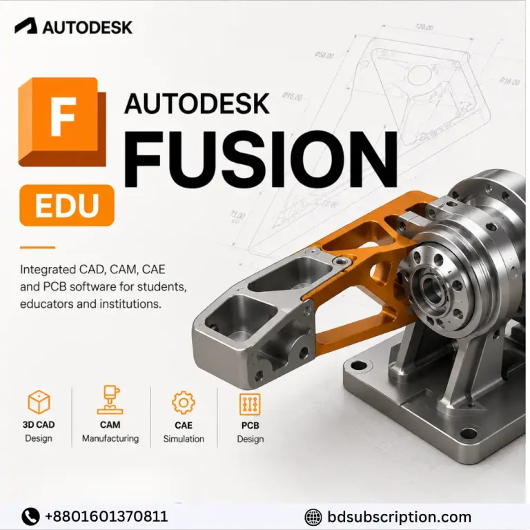Autodesk Fusion Price in Bangladesh | 1 Year Educational