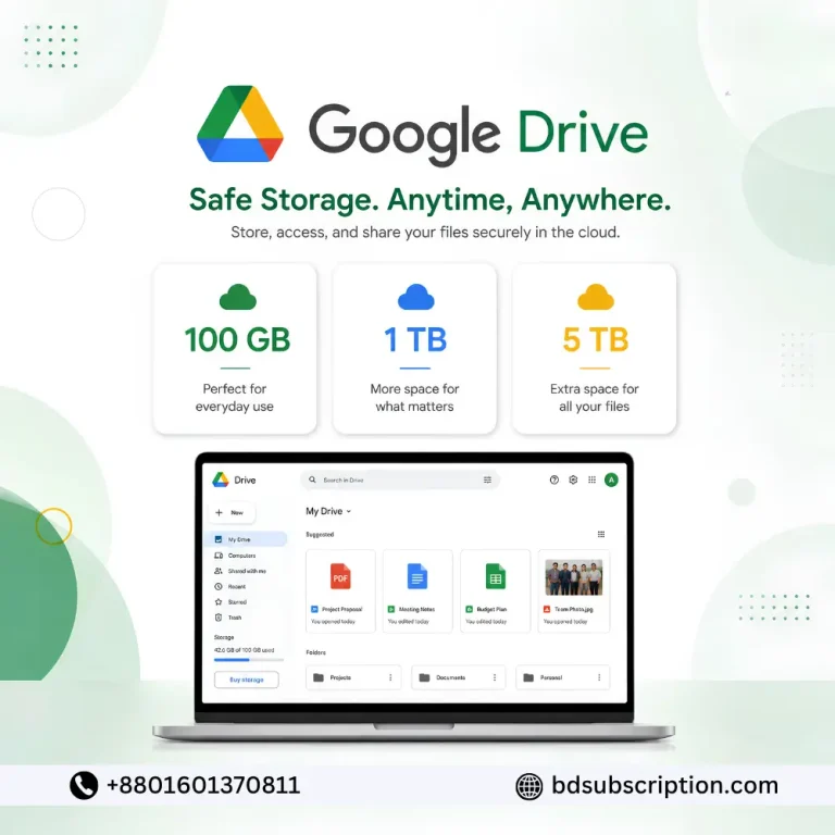 Google Drive Storage Price in Bangladesh