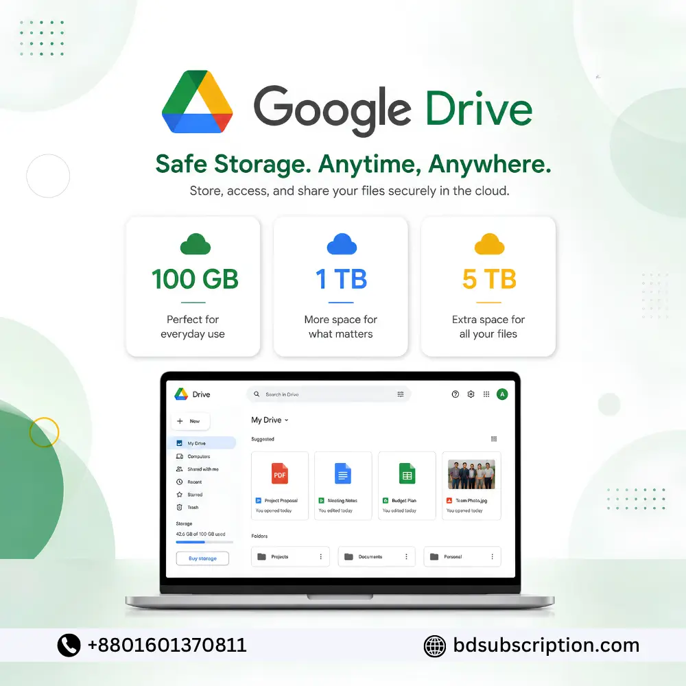 Google Drive Storage Price in Bangladesh